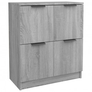 Aparador de madera contrachapada gris Sonoma 60x30x70 cm H