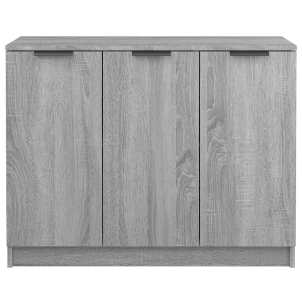 Aparador de madera contrachapada gris Sonoma 90.5x30x70 cm M 5