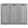 Aparador de madera contrachapada gris Sonoma 90.5x30x70 cm 5