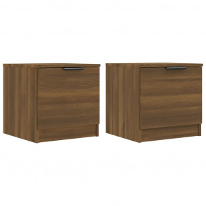 Mesas de cabeceira 2 pcs 40x39x40 cm cor carvalho castanho H