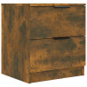 Mesitas de noche 2 uds madera contrachapada color roble ahumado 3