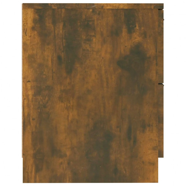 Mesitas de noche 2 uds madera contrachapada color roble ahumado M 5