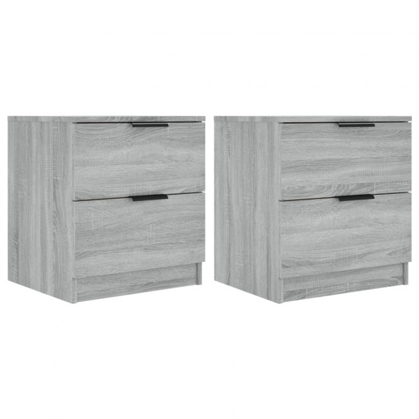 Mesa de cabeceira 2 pcs derivados de madeira cinzento sonoma M 2