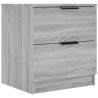 Mesitas de noche 2 uds madera contrachapada gris Sonoma 3