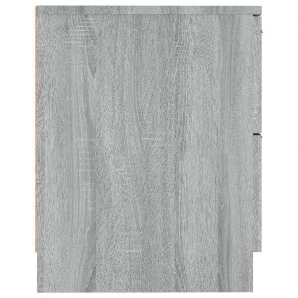 Mesitas de noche 2 uds madera contrachapada gris Sonoma M 5