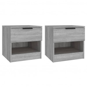 Mesa de cabeceira 2 pcs derivados de madeira cinzento sonoma H