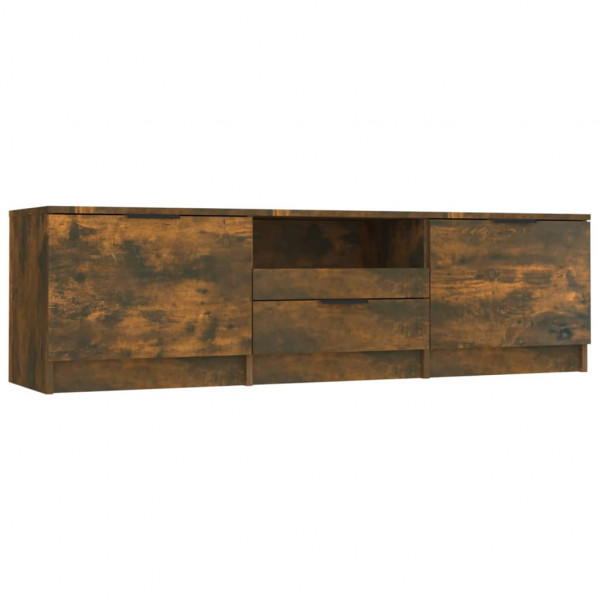 Mueble para TV madera contrachapada roble ahumado 140x35x40cm M 2