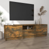 Mueble para TV madera contrachapada roble ahumado 140x35x40cm 3