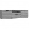 Mueble de TV madera contrachapada gris Sonoma 140x35x40 cm 2