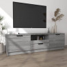 Mueble de TV madera contrachapada gris Sonoma 140x35x40 cm 3