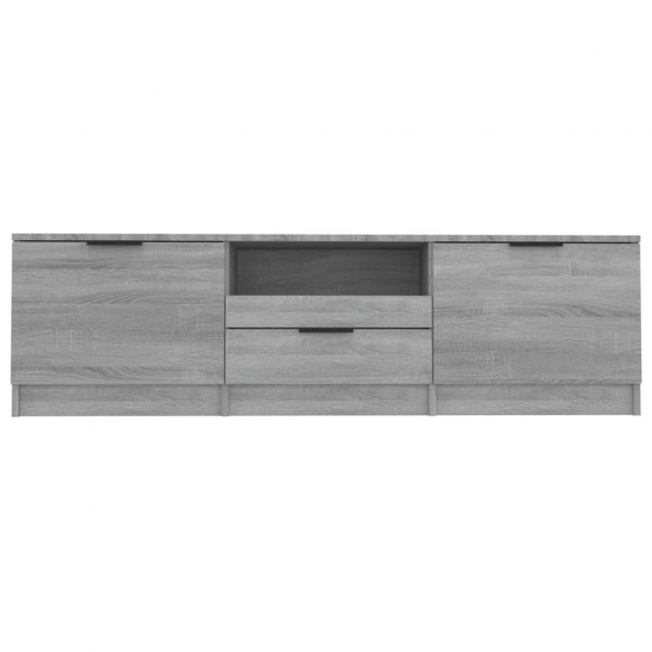 Mueble de TV madera contrachapada gris Sonoma 140x35x40 cm M 4