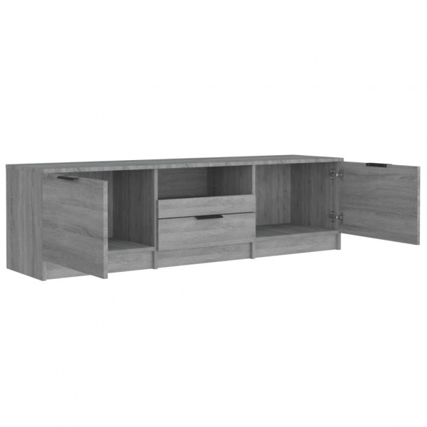 Mueble de TV madera contrachapada gris Sonoma 140x35x40 cm M 5