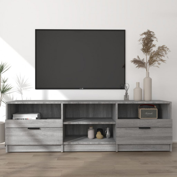Mueble de TV madera contrachapada gris Sonoma 150x33.5x45 cm D