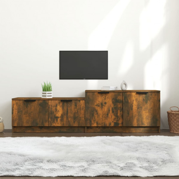 Mueble para TV madera contrachapada roble ahumado 158.5x36x45cm D