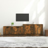 Mueble para TV madera contrachapada roble ahumado 158.5x36x45cm 1