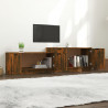 Mueble para TV madera contrachapada roble ahumado 158.5x36x45cm 3