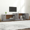 Mueble de TV madera contrachapada gris Sonoma 158.5x36x45 cm 3