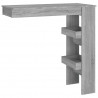 Mesa de bar de pared madera contrachapada gris 102x45x103.5cm 2