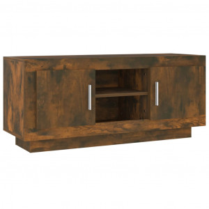 Mueble para TV madera contrachapada roble ahumado 102x35x45 cm H