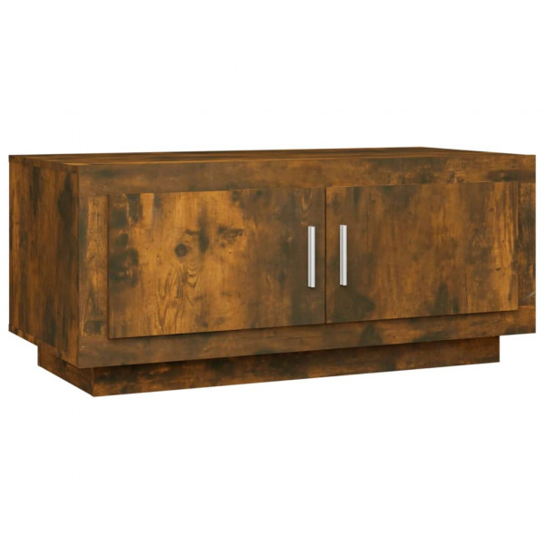 Mesa de centro madera contrachapada roble ahumado 102x50x45 cm M 2