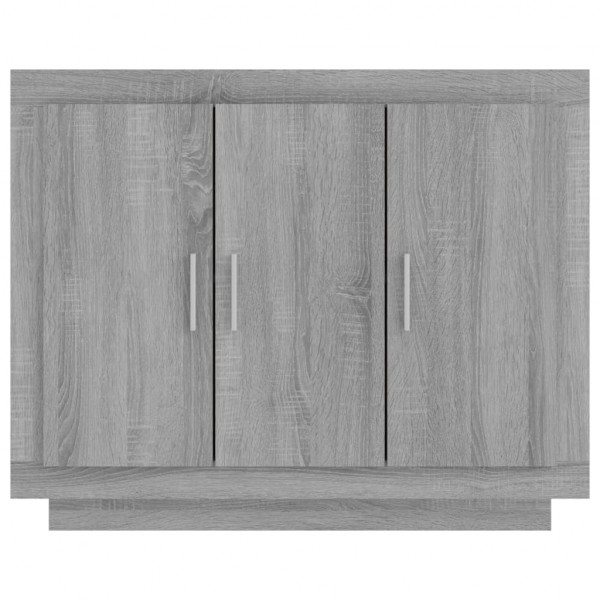 Aparador de madera contrachapada gris Sonoma 92x35x75 cm M 5