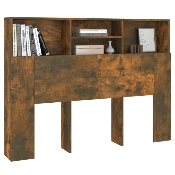 Mueble cabecero color roble ahumado 140x19x103.5 cm M 4