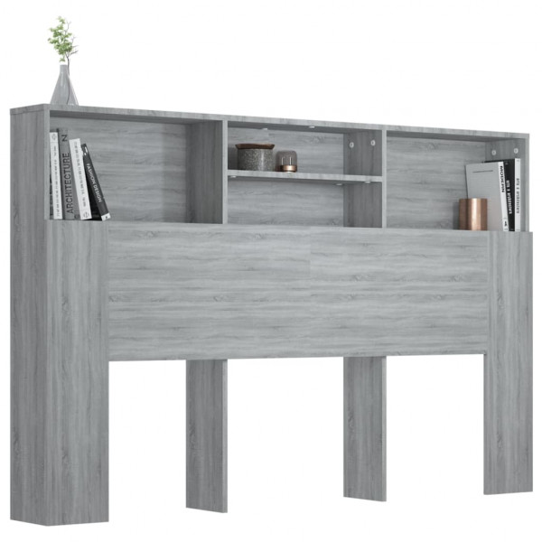 Mueble cabecero color gris Sonoma 160x19x103.5 cm M 4