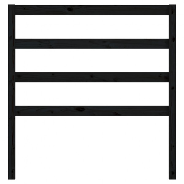 Cabecero de cama madera maciza de pino negro 96x4x100 cm M 4