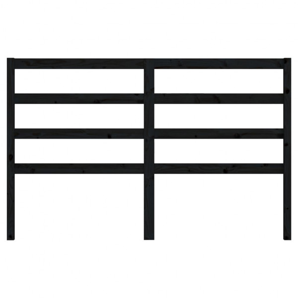 Cabecero de cama madera maciza de pino negro 126x4x100 cm M 4