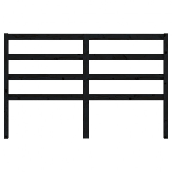 Cabecero de cama madera maciza de pino negro 146x4x100 cm M 4