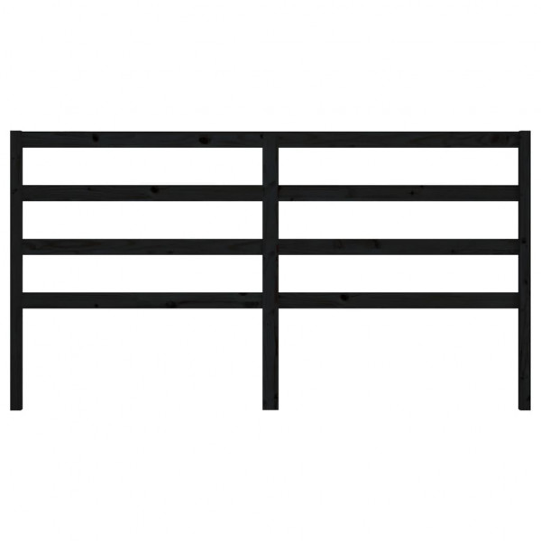 Cabecero de cama madera maciza de pino negro 186x4x100 cm M 4