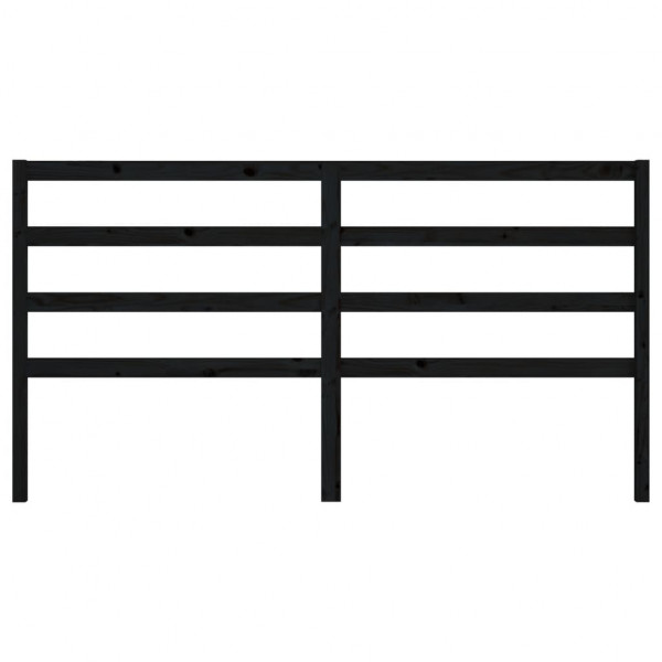 Cabecero de cama madera maciza de pino negro 206x4x100 cm M 4