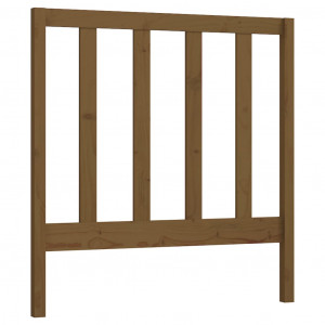 Cabecero de cama madera maciza de pino marrón miel 81x4x100 cm H