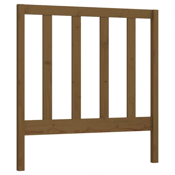 Cabecero de cama madera maciza de pino marrón miel 81x4x100 cm M 2