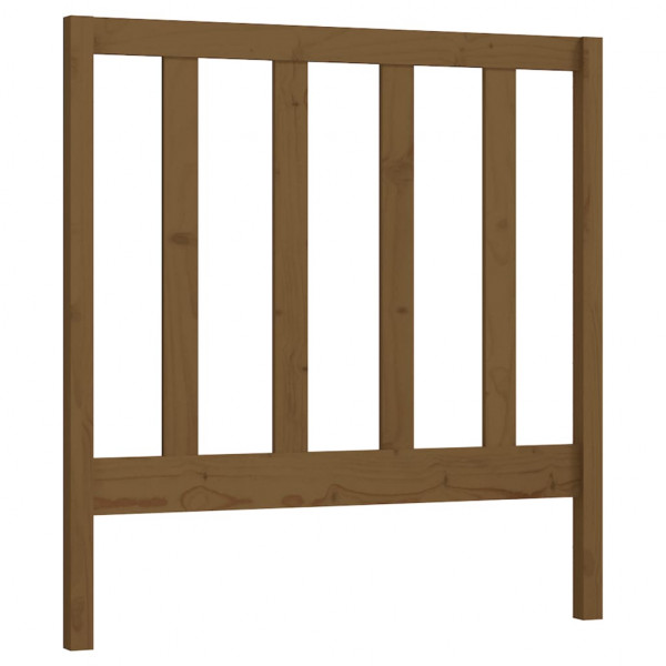 Cabecero de cama madera maciza de pino marrón miel 96x4x100 cm M 2