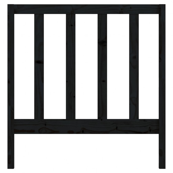 Cabecero de cama madera maciza de pino negro 96x4x100 cm M 4