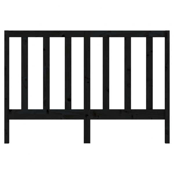 Cabeceira de cama 126x4x100 cm pinho maciço preto M 4