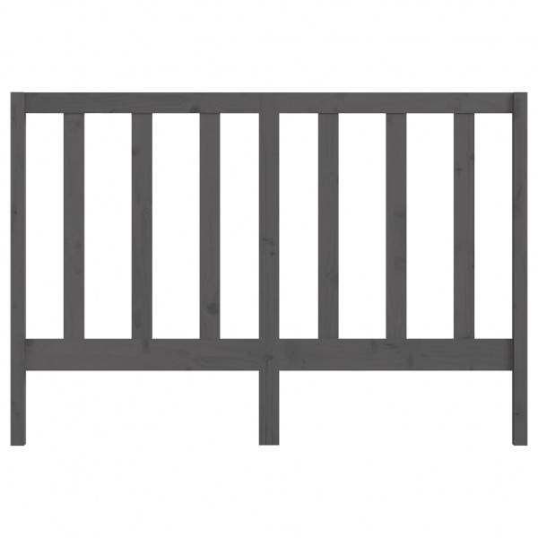 Cabecero de cama madera maciza de pino gris 141x4x100 cm M 4