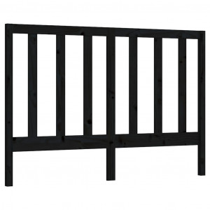 Cabecero de cama madera maciza de pino negro 146x4x100 cm H
