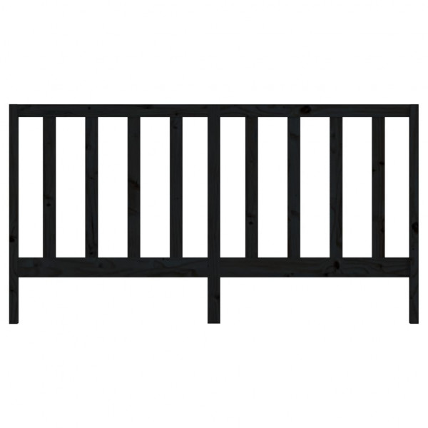 Cabeceira de cama 206x4x100 cm pinho maciço preto M 4