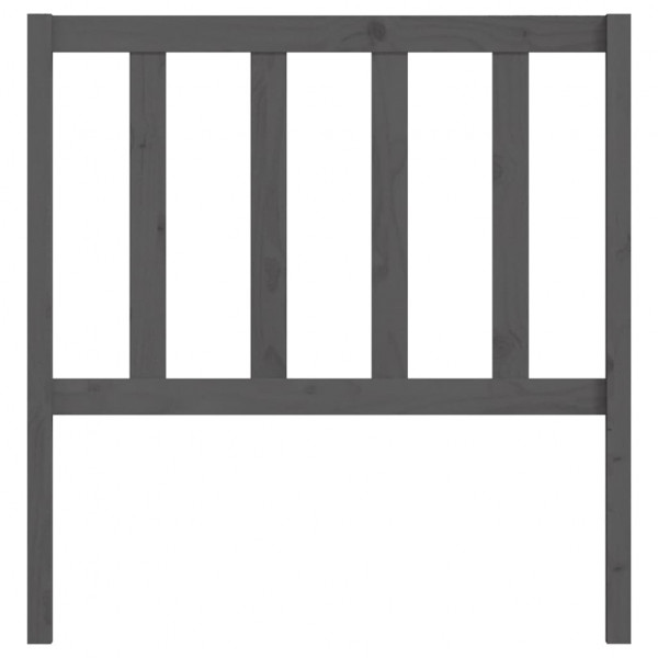 Cabeceira de cama 81x4x100 cm pinho maciço cinzento M 4