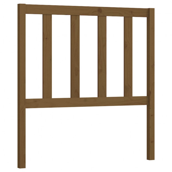 Cabecero de cama madera maciza de pino marrón miel 106x4x100 cm M 2