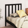 Cabeceira de cama 106x4x100 cm pinho maciço preto 1