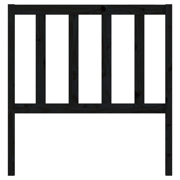 Cabecero de cama madera maciza de pino negro 106x4x100 cm M 4