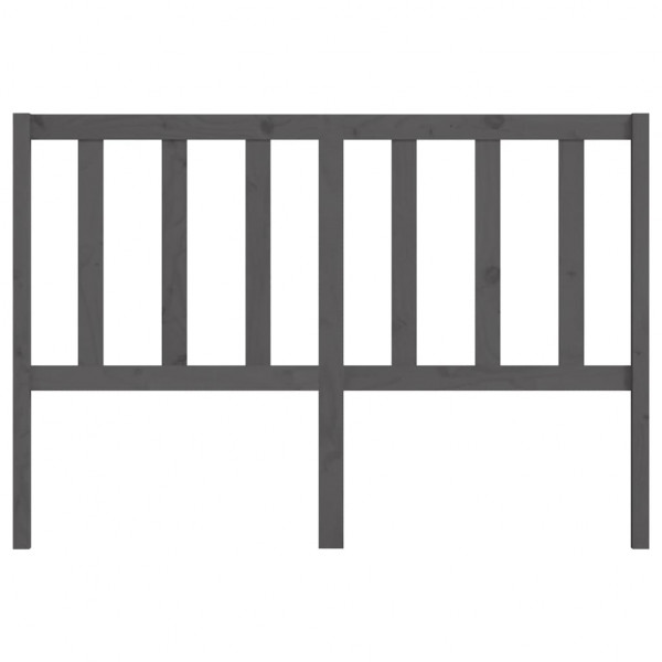 Cabecero de cama madera maciza de pino gris 146x4x100 cm M 4