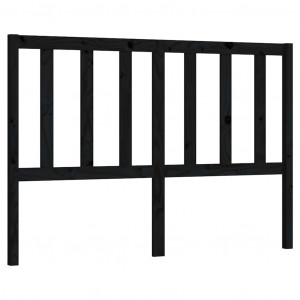 Cabeceira de cama 146x4x100 cm pinho maciço preto H
