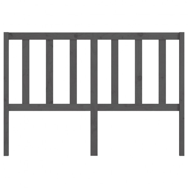 Cabecero de cama madera maciza de pino gris 156x4x100 cm M 4