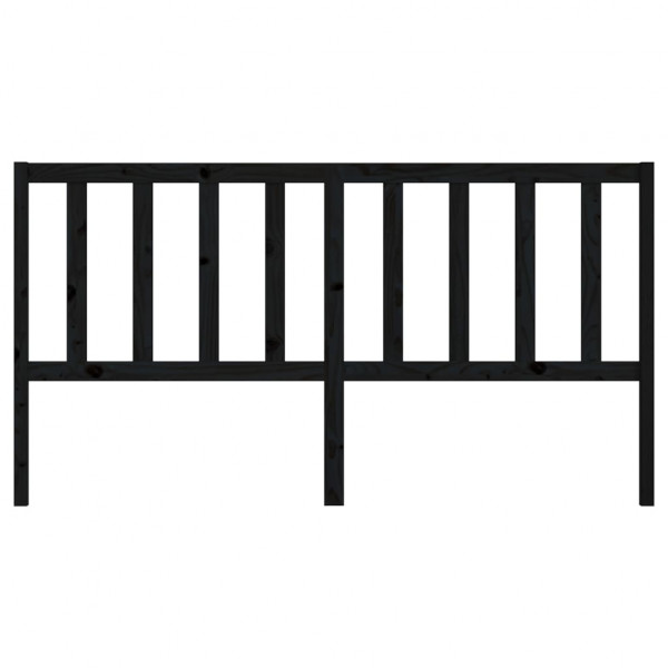 Cabecero de cama madera maciza de pino negro 206x4x100 cm M 4