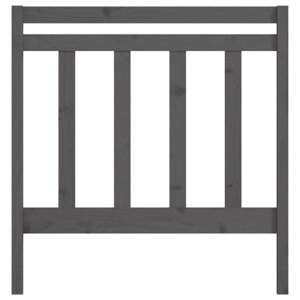 Cabeceira de cama 81x4x100 cm pinho maciço cinzento M 3