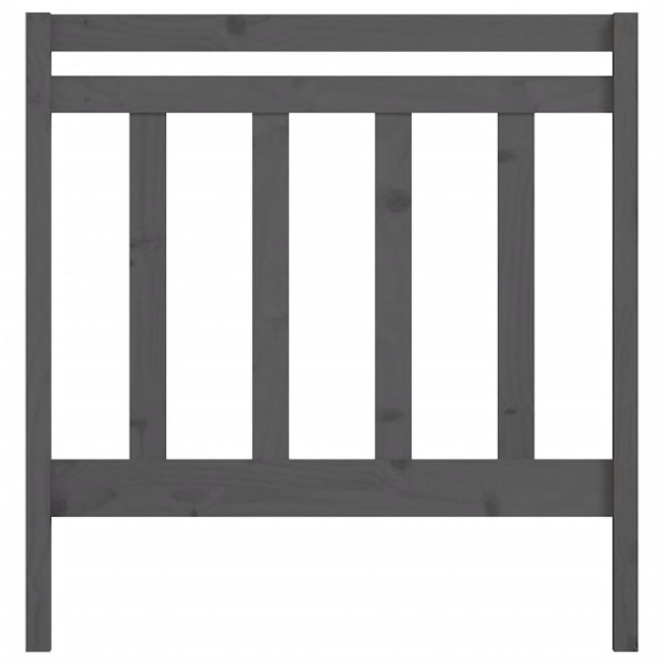 Cabecero de cama madera maciza de pino gris 96x4x100 cm M 4